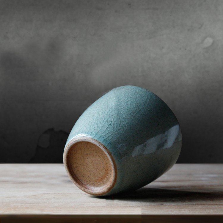 Handmade Pottery Retro Green Ceramic Cup