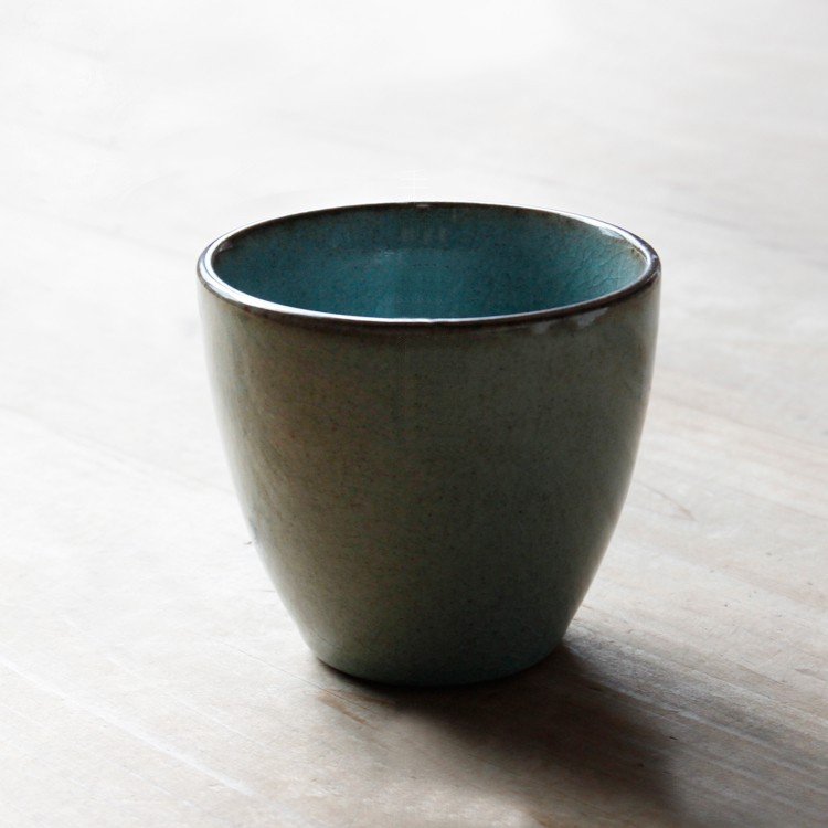 Handmade Pottery Retro Green Ceramic Cup